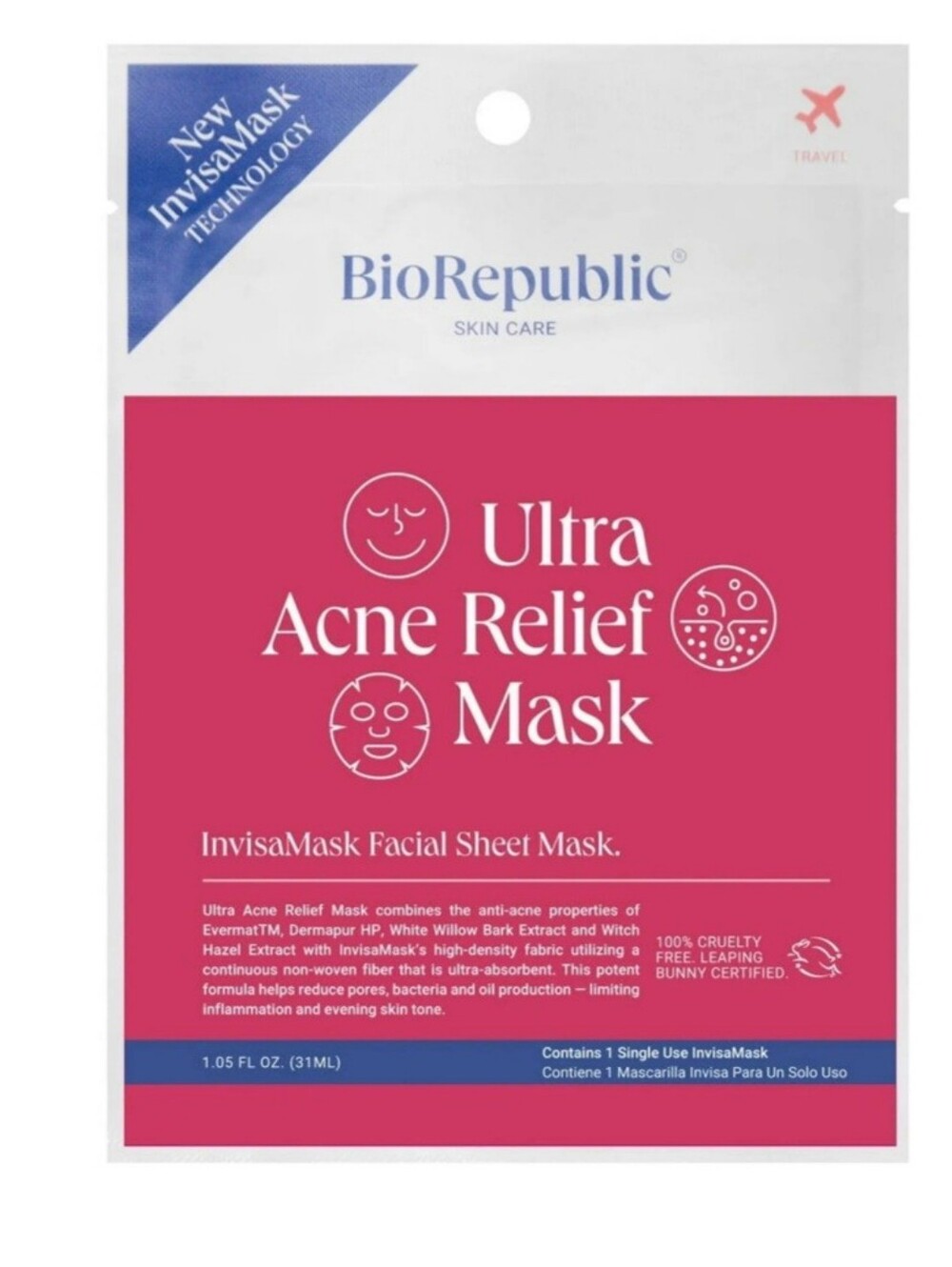 BioRepublic Ultra Acne Relief InvisaMask
